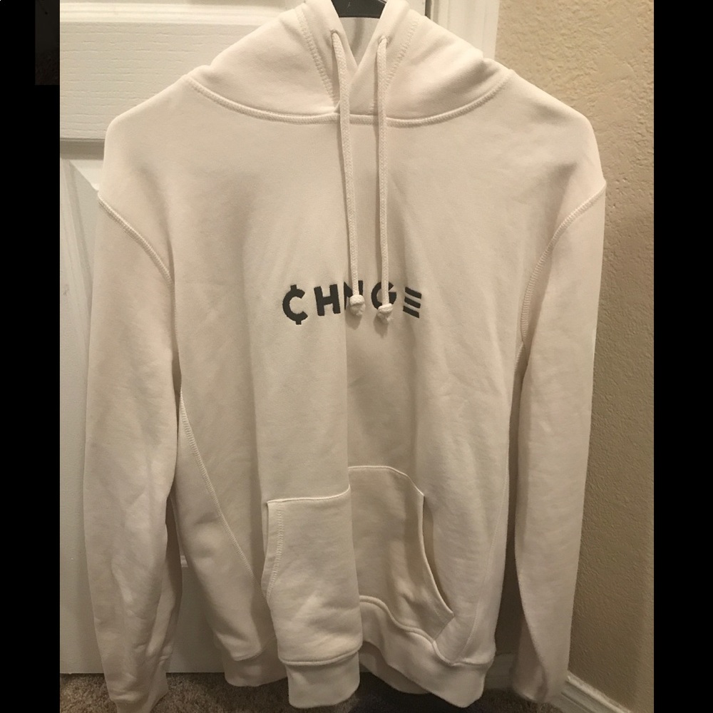 Chnge white hoodie